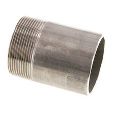 R 2'' Male x 60.3mm Stainless steel Pipe Nipple with Welding End 20 Bar DIN 2982 - 80mm