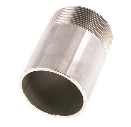 R 2'' Male x 60.3mm Stainless steel Pipe Nipple with Welding End 20 Bar DIN 2982 - 80mm