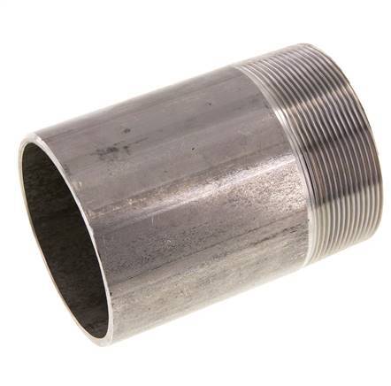 R 3'' Male x 88.9mm Stainless steel Pipe Nipple with Welding End 20 Bar DIN 2982 - 120mm