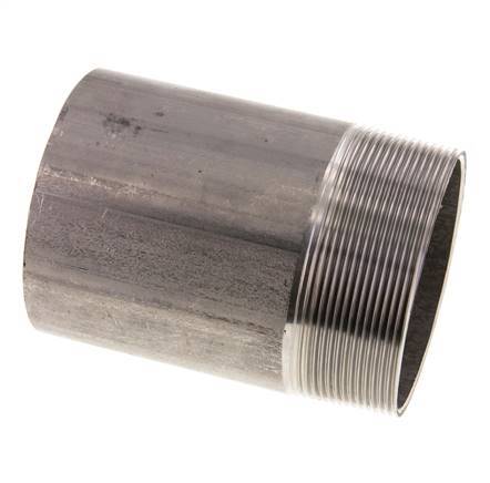 R 3'' Male x 88.9mm Stainless steel Pipe Nipple with Welding End 20 Bar DIN 2982 - 120mm