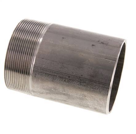 R 3'' Male x 88.9mm Stainless steel Pipe Nipple with Welding End 20 Bar DIN 2982 - 120mm