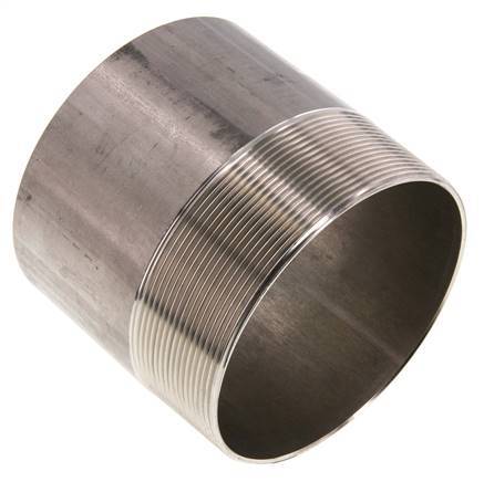 R 4'' Male x 114.3mm Stainless steel Pipe Nipple with Welding End 20 Bar DIN 2982 - 100mm