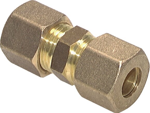 6mm Brass Straight Compression Fitting 150 Bar DIN EN 1254-2 [2 Pieces]