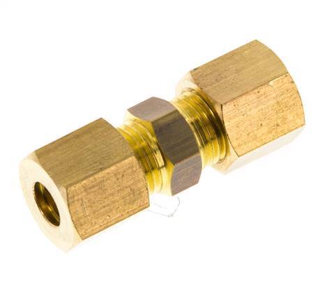 6mm Brass Straight Compression Fitting 150 Bar DIN EN 1254-2 [2 Pieces]