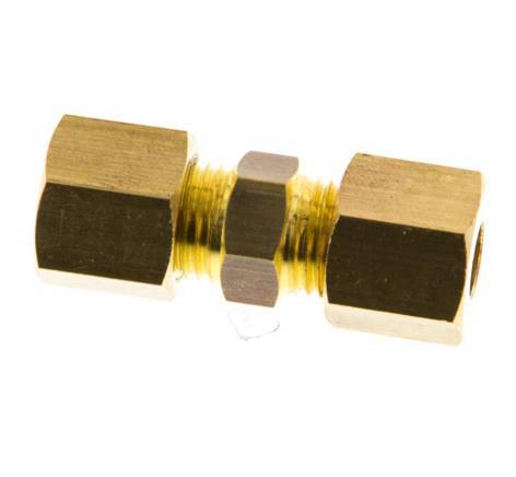 6mm Brass Straight Compression Fitting 150 Bar DIN EN 1254-2 [2 Pieces]