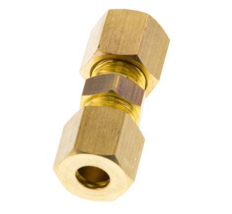 6mm Brass Straight Compression Fitting 150 Bar DIN EN 1254-2 [2 Pieces]