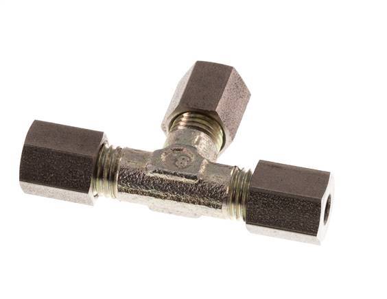 4LL Verzinktes Stahl T-Stück Schneidring 100 Bar DIN 2353