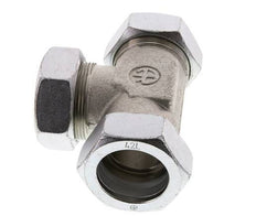 42L Verzinktes Stahl T-Stück Schneidring 160 Bar DIN 2353