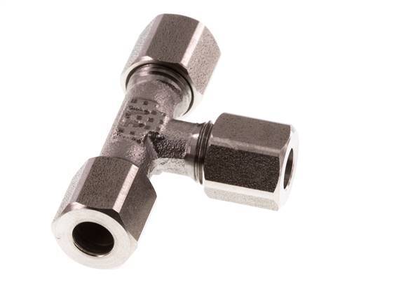 6LL Edelstahl T-Stück Schneidring 100 Bar DIN 2353