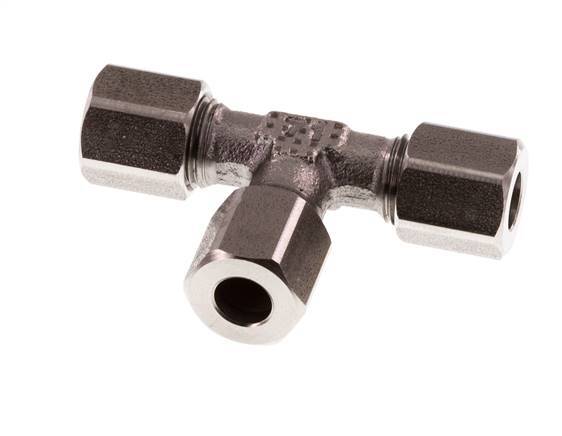 6LL Edelstahl T-Stück Schneidring 100 Bar DIN 2353