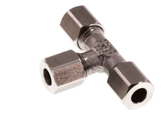 6LL Edelstahl T-Stück Schneidring 100 Bar DIN 2353