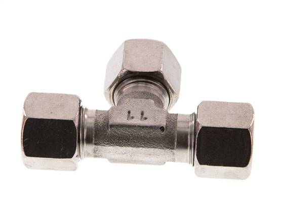 10S Edelstahl T-Stück Schneidring 630 Bar DIN 2353