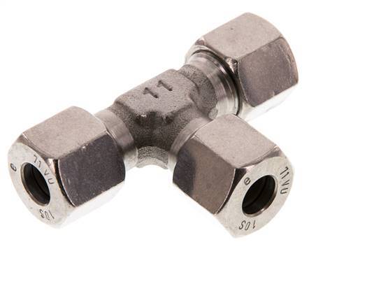 10S Edelstahl T-Stück Schneidring 630 Bar DIN 2353