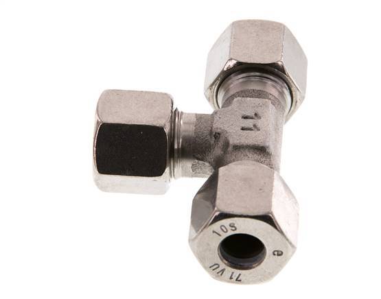 10S Edelstahl T-Stück Schneidring 630 Bar DIN 2353