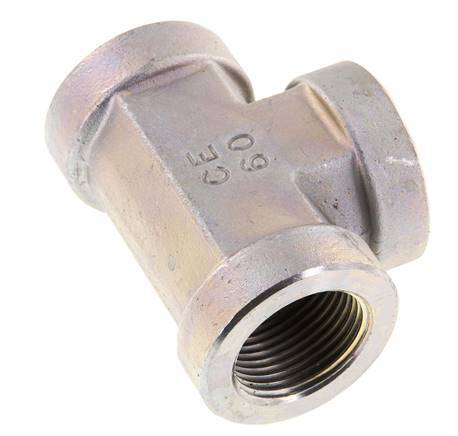 G 1'' Verzinktes Stahl-T-Stück 160 bar - Hydraulisch
