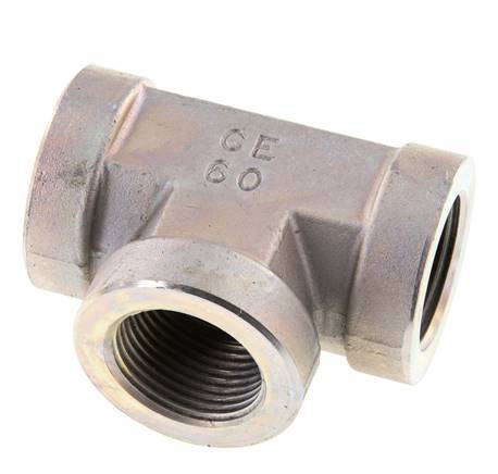 G 1'' Verzinktes Stahl-T-Stück 160 bar - Hydraulisch