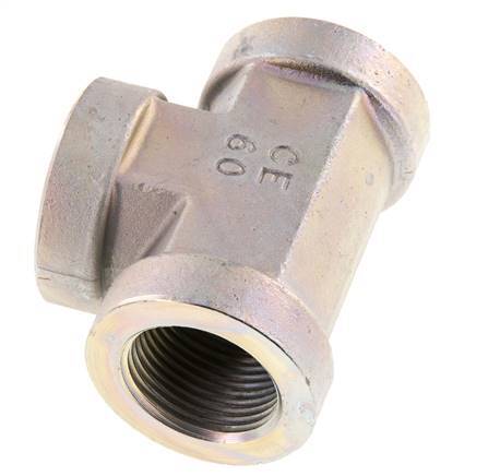 G 1'' Verzinktes Stahl-T-Stück 160 bar - Hydraulisch