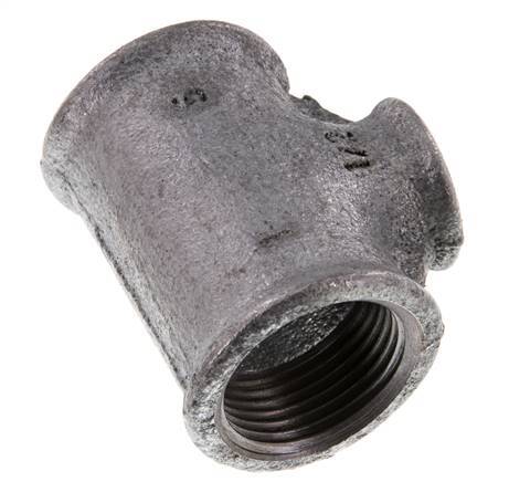 Rp 1'' x Rp 1/2'' Zinc plated Cast iron Tee 25 Bar [2 Pieces]
