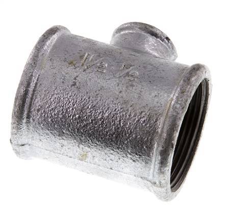 Rp 1 1/2'' x Rp 1/2'' Verzinktes Gusseisen T 25 Bar