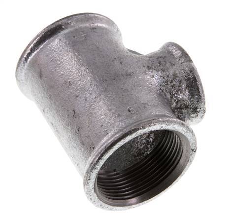 Rp 1 1/2'' x Rp 1'' Verzinktes Gusseisen T 25 Bar