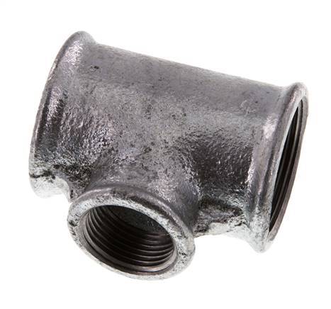 Rp 1 1/2'' x Rp 1'' Verzinktes Gusseisen T 25 Bar