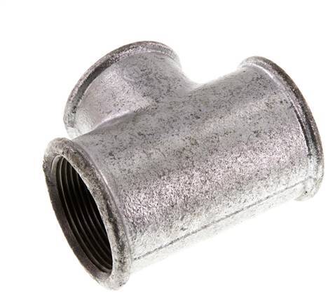 Rp 1 1/2'' x Rp 1 1/4'' Verzinktes Gusseisen T 25 Bar