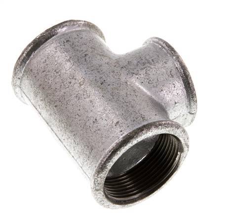 Rp 1 1/2'' x Rp 1 1/4'' Verzinktes Gusseisen T 25 Bar