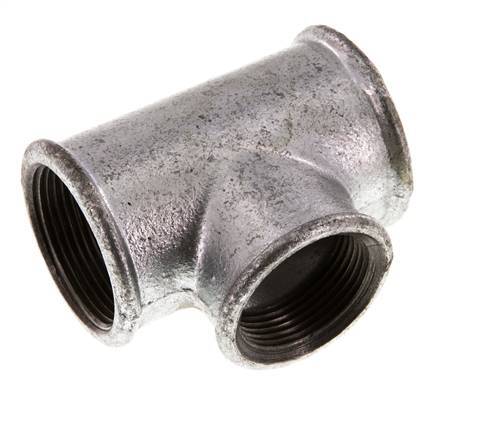 Rp 1 1/2'' x Rp 1 1/4'' Verzinktes Gusseisen T 25 Bar