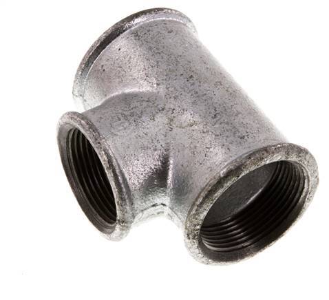 Rp 1 1/2'' x Rp 1 1/4'' Verzinktes Gusseisen T 25 Bar