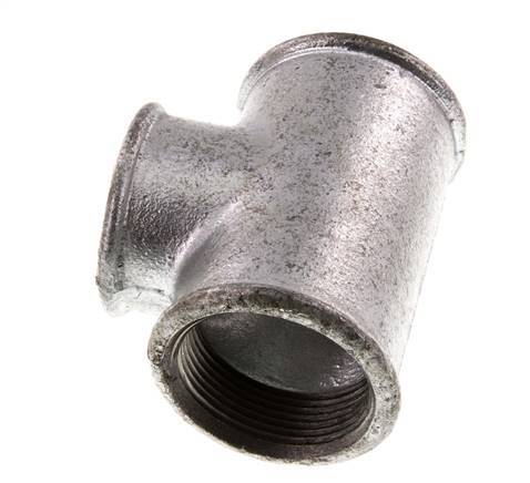 Rp 1 1/2'' x Rp 1 1/4'' Verzinktes Gusseisen T 25 Bar