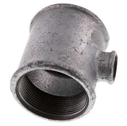 Rp 2'' x Rp 1/2'' Verzinktes Gusseisen T 25 Bar