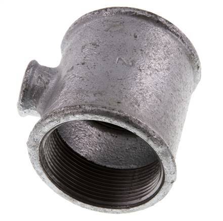 Rp 2'' x Rp 1/2'' Verzinktes Gusseisen T 25 Bar