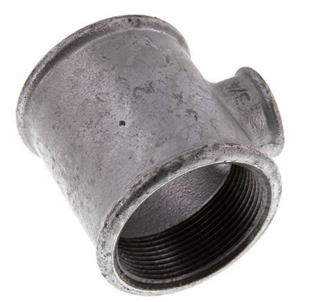 Rp 2'' x Rp 3/4'' Verzinktes Gusseisen T 25 Bar