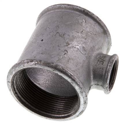 Rp 2'' x Rp 3/4'' Verzinktes Gusseisen T 25 Bar