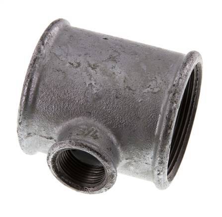 Rp 2'' x Rp 3/4'' Verzinktes Gusseisen T 25 Bar