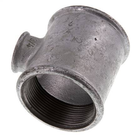 Rp 2'' x Rp 3/4'' Verzinktes Gusseisen T 25 Bar
