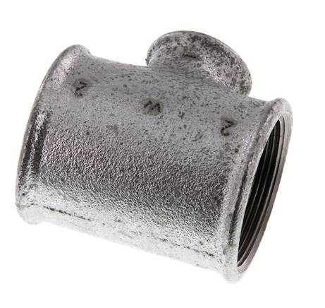 Rp 2'' x Rp 1'' Verzinktes Gusseisen T 25 Bar