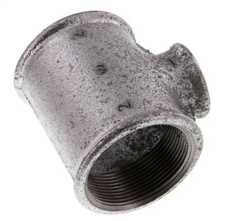 Rp 2'' x Rp 1'' Verzinktes Gusseisen T 25 Bar