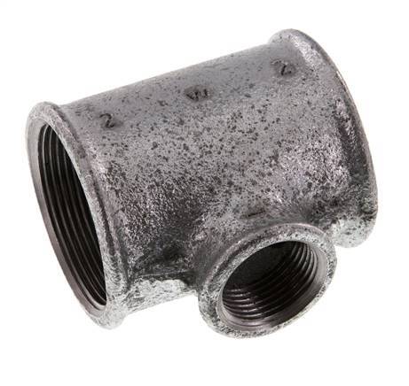 Rp 2'' x Rp 1'' Verzinktes Gusseisen T 25 Bar