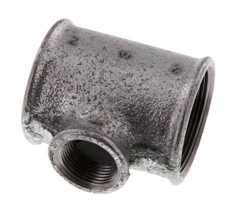 Rp 2'' x Rp 1'' Verzinktes Gusseisen T 25 Bar