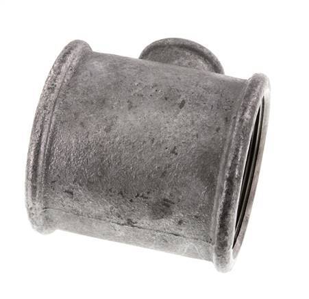 Rp 2 1/2'' x Rp 1'' Verzinktes Gusseisen T 25 Bar