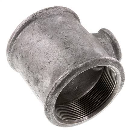 Rp 2 1/2'' x Rp 1'' Verzinktes Gusseisen T 25 Bar