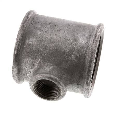 Rp 2 1/2'' x Rp 1'' Verzinktes Gusseisen T 25 Bar