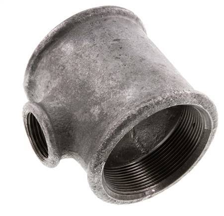 Rp 2 1/2'' x Rp 1'' Verzinktes Gusseisen T 25 Bar