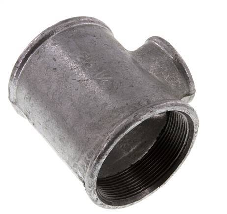 Rp 2 1/2'' x Rp 1 1/4'' Verzinktes Gusseisen T 25 Bar