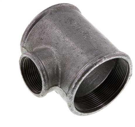 Rp 2 1/2'' x Rp 1 1/4'' Verzinktes Gusseisen T 25 Bar