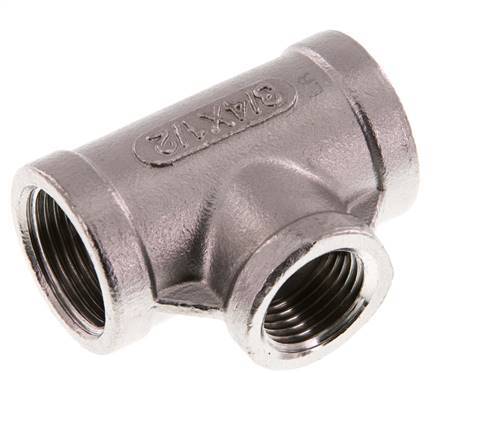 Rp 3/4'' x Rp 1/2'' T-Stück aus Edelstahl 16 bar