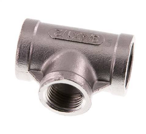 Rp 3/4'' x Rp 1/2'' T-Stück aus Edelstahl 16 bar