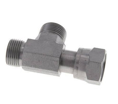 UNS 1''-14 F/M Verzinktes Stahl T-Stück ORFS mit Überwurfmutter 400 Bar - Hydraulisch