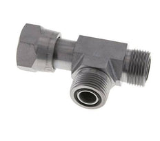 UNS 1''-14 F/M Verzinktes Stahl T-Stück ORFS mit Überwurfmutter 400 Bar - Hydraulisch